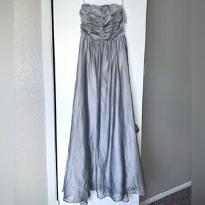 Un Deux Trois Silver Ruched Evening Junior Girls Dress Size 4